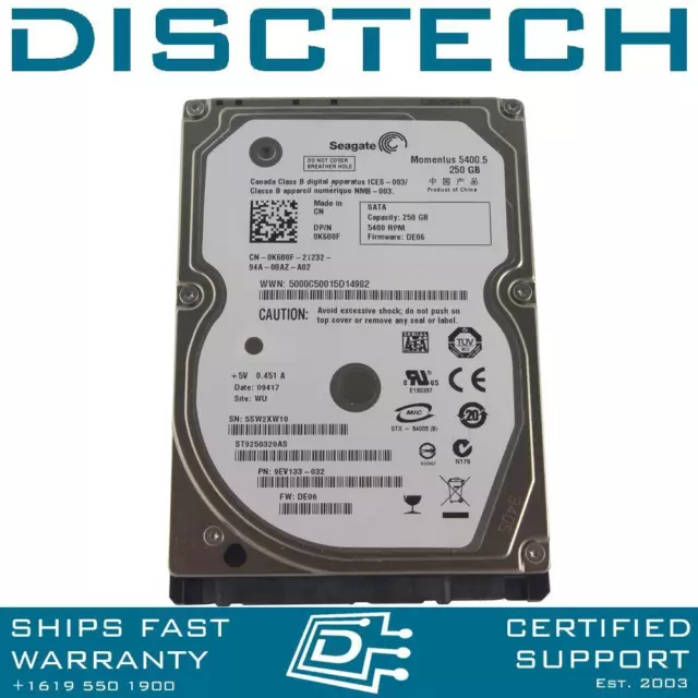 Seagate Momentus 5400.5 ST9250320AS SATA Hard Drive