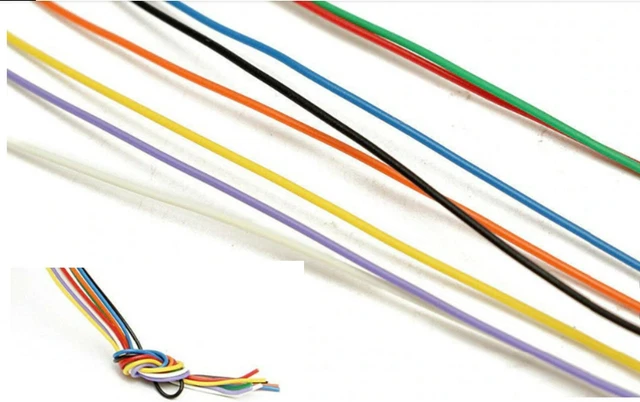 8X Câble Cuivre Étamé 30 Awg 1M Isolant Électrique Test Électronique Jumper Fil