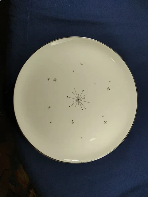 Syracuse Evening Star 10-1/2” Bone China Dinner Plate, Atomic Starburst