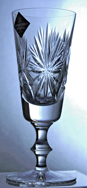 EDINBURGH CRYSTAL - STAR OF EDINBURGH - FLUTE CHAMPAGNE GLASS  16cm / 6 3/8"