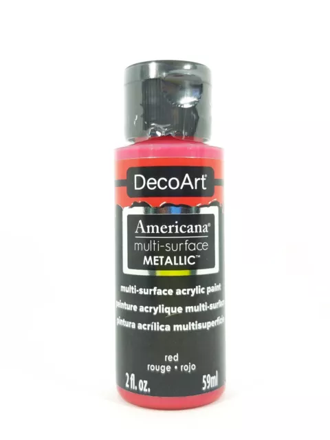 DecoArt Americana Multi-Surface Metallic Acrylfarbe 59ml DA801 Red metallic