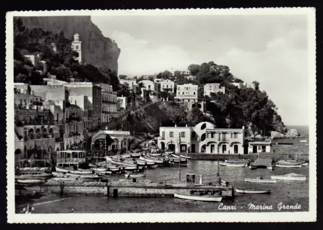 Capri Napoli Cartolina Marina Grande Fg Vg 1959 - Carcavallo