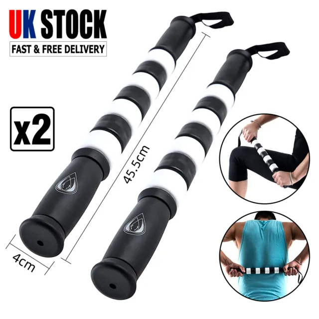 2PCS Massage Stick Portable Portable Travel Roller Trigger Point Body Muscle Gym
