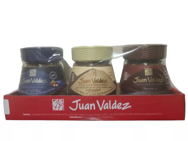 Juan Valdez 100% Colombian 3 Pack Freeze Dried Instant Coffee 3.3 oz(95g.)