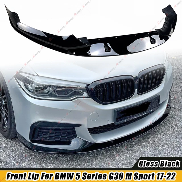 Spoiler Labbro Paraurti Anteriore Per BMW Serie 5 G30 G31 LCI M Sport (2021-2023) – Nero Lucido, Kit 3 Pezzi In ABS