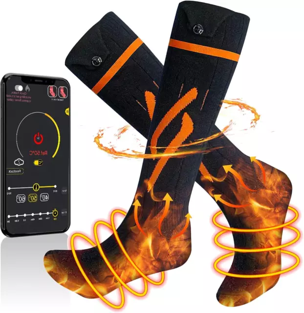 Chaussettes Chauffantes Rechargeables À Piles Pour Hommes Et Femmes, Chaussettes