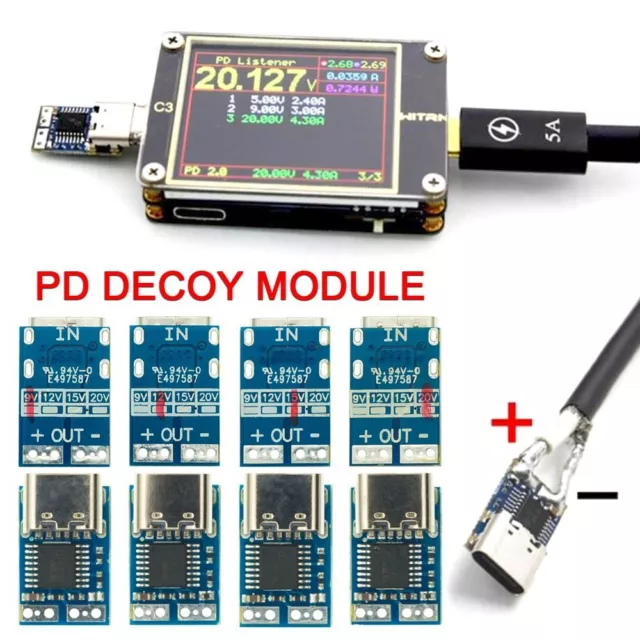 Trigger USB Type-C PD Decoy Module Charge Board PDC004-PD Polling Detector