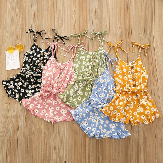 Summer Toddler Kids Baby Girls Romper Bodysuit Jumpsuit Outfits Clothes