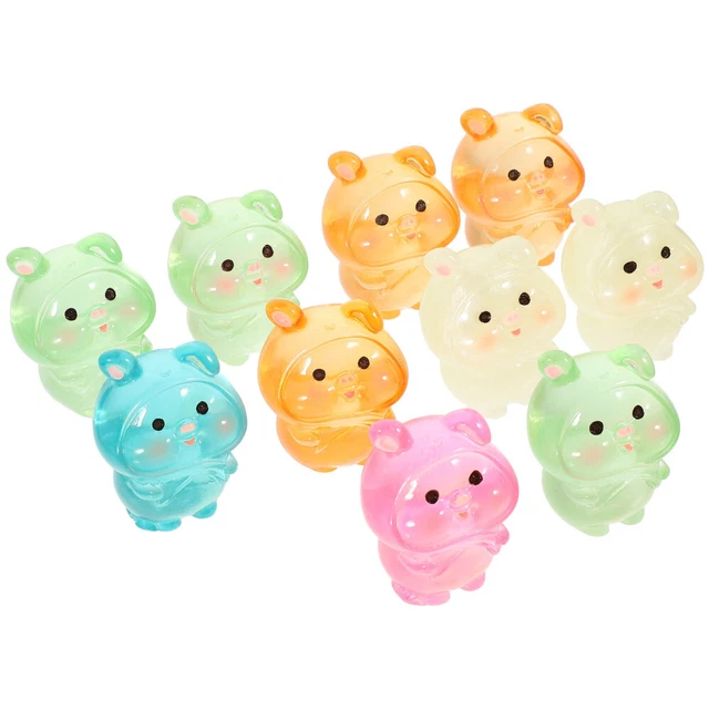 18 Figurines Kapybara Luminescentes - Miniatures Résine Qui Brillent Dans Le Noir - Décoration Jardin Et Maison