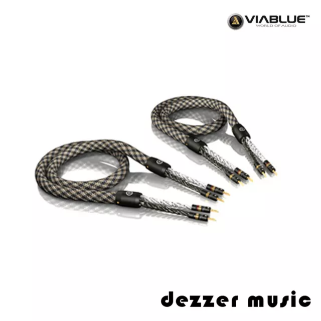 ViaBlue 2x 3,00m SC-6 Air Silver Single-Wire Lautsprecherkabel/High End Referenz