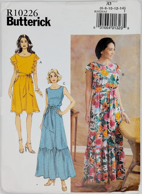 Butterick Sewing Pattern R10226 Sz 6-14 Misses' Dress & Sash Uncut B6677 NEW