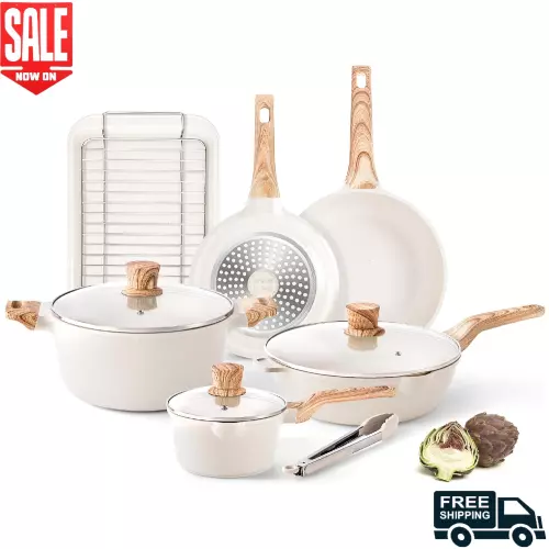 Juego De Ollas Y Sartenes De Granito Antiadherentes Utensilios Set Para Cocina