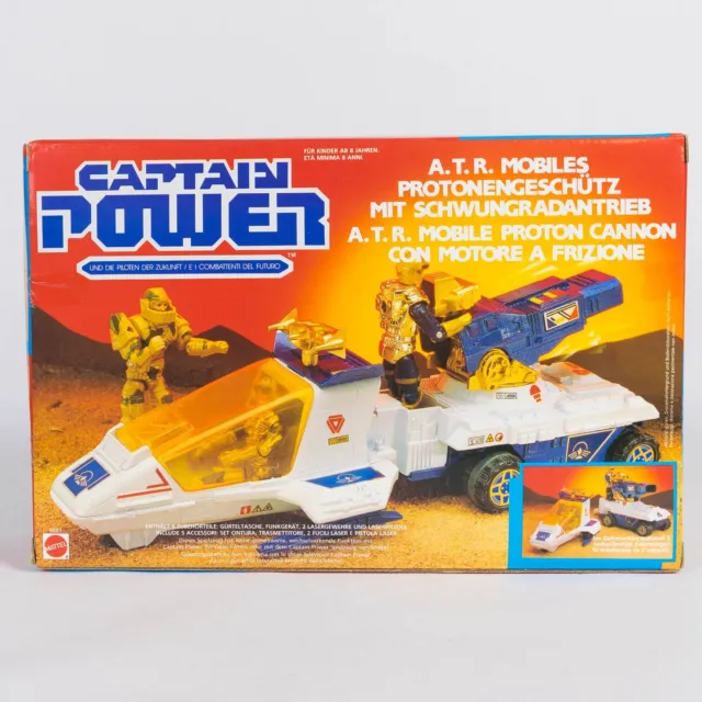 NRFB 1987 Mattel Captain Power Friction Motorized A.T.R Mobile Proton Cannon