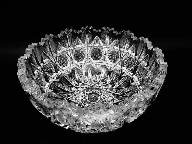 American Brilliant Cut Glass 8"  Bowl 3