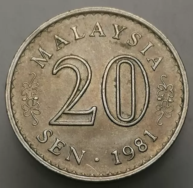 Malaysia 20 Sen 1981 Copper-nickel Coin C477