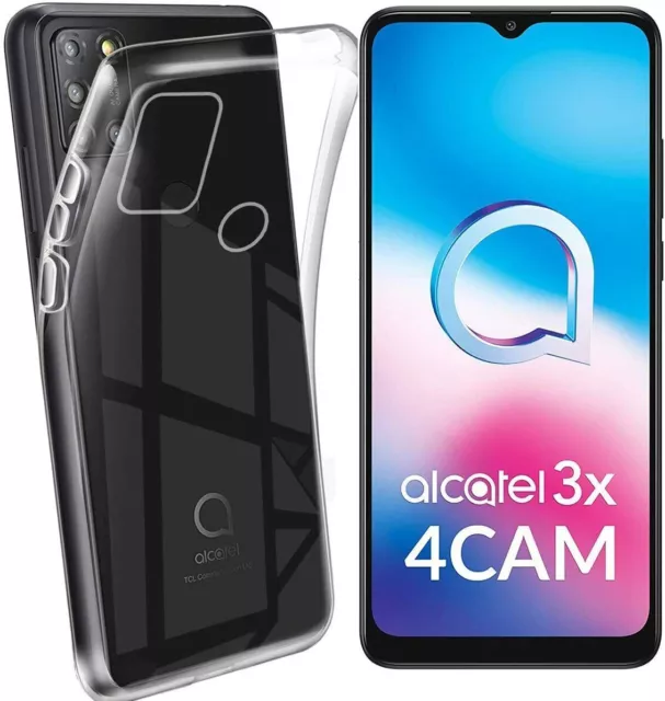 Funda Alcatel 3X 4CAM (2020) (4G) Carcasa Gel TPU Silicona PTG + Protector TR