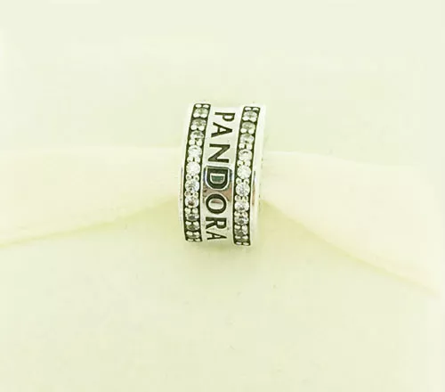 GENUINE PANDORA Silver PANDORA Logo Clip 792056CZ FREE DELIVERY