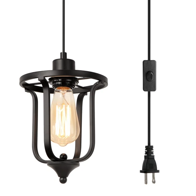Chandelier Pendant Light Black Industrial Hanging Lamp Bedroom Living Room Foyer