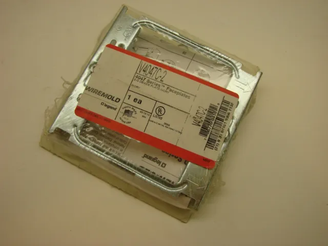 WIREMOLD V4047C-2  2-GANG DEVICE COVER PLATE IVORY f4