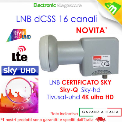 Sky ILLUMINATORE LNB OCCHIO PARABOLA 1 USCITA HD LTE PER SEGNALE SKY TV SAT 