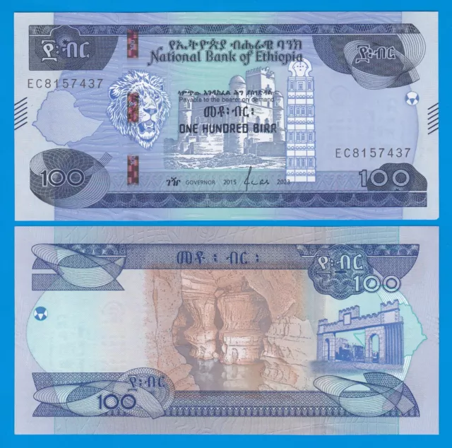 2023 !! Ethiopia 100 Birr P 55 New UNC 2015 - 2023