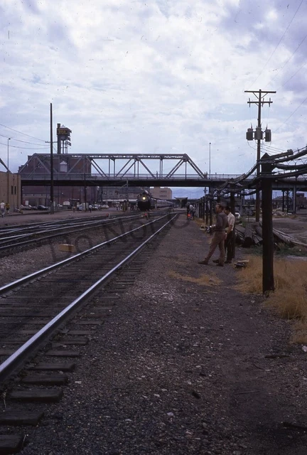 Railroad Train Station Steam Locomotive DENVER CO Original 1973 Photo Slide 3