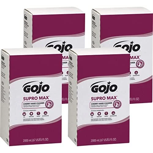 GOJO SUPRO MAX Cherry Hand Cleaner, Cherry Fragrance, 2000 mL Heavy Duty Hand