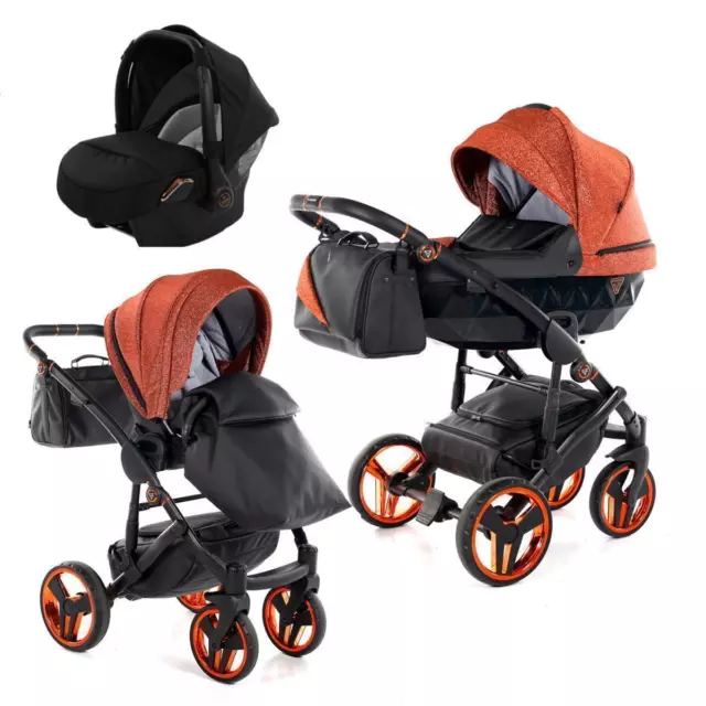 Kinderwagen Junama Superstar Set Babyschale und Isofix  wählbar by Lux4Kids