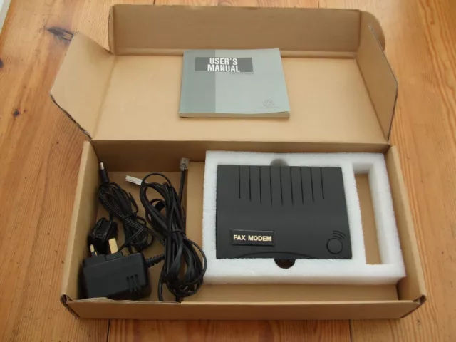 Vintage Askey external PC modem 1428VQE-T Fax/Data boxed