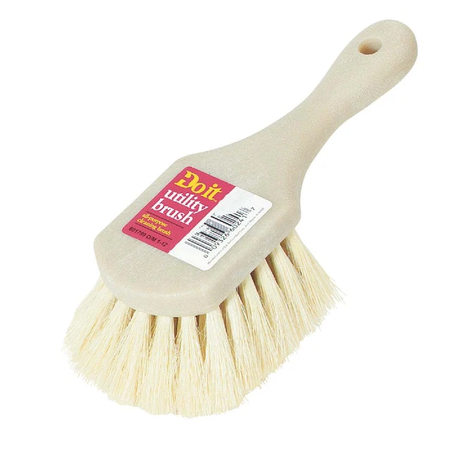 Do it 9 In. x 3 In. White Tampico Bristle Fiber Poly Scrub Brush 89638 Pack of
