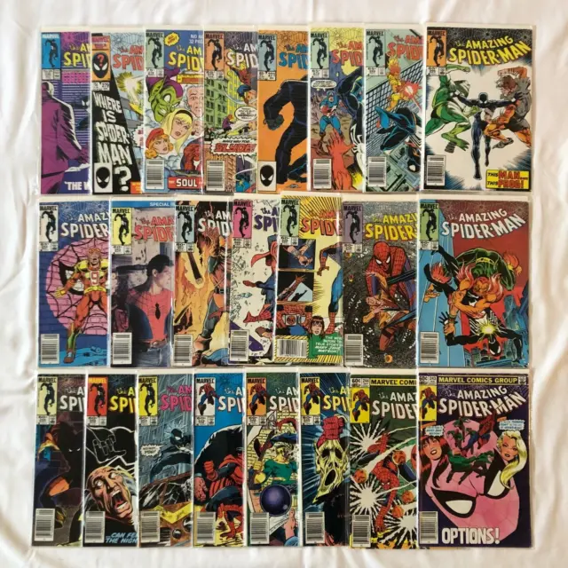 Amazing Spider-Man / Lot Of 23 Comics / #243-288 Incomplete Run / Marvel