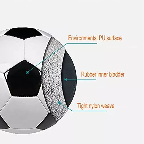 SOCCER BALL,3,4,5 WITH Pump Needle Classic White Black Thicker PU Tight ...
