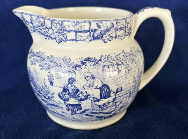 Vintage 12 oz Jug Creamer Pitcher Byron Spode Blue Room Collection 3.5" Tall UK