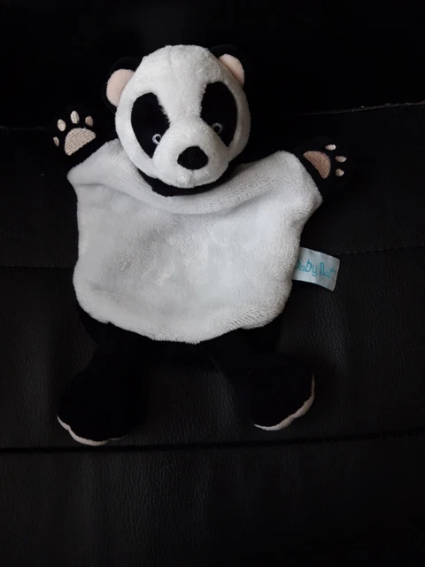 doudou marionnette nature panda blanc noir BABY NAT - TBE 4