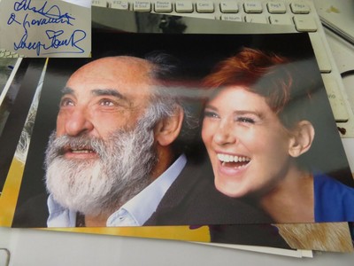 Autografo Originale di ALESSANDRO HABER e  LUCREZIA LANTE DELLA ROVERE 