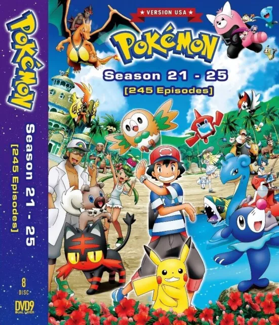 DVD Pokemon Season 1-5 Complete TV Series English Dubbed Anime NEW +Tracking