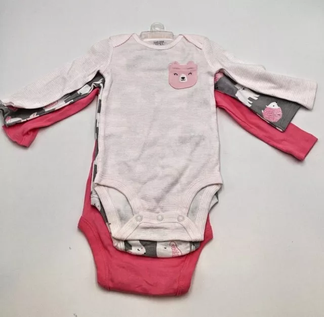 Just One You by Carters 6 Months. Baby Girl. Bear. One Piece. 3 Sets. NEW