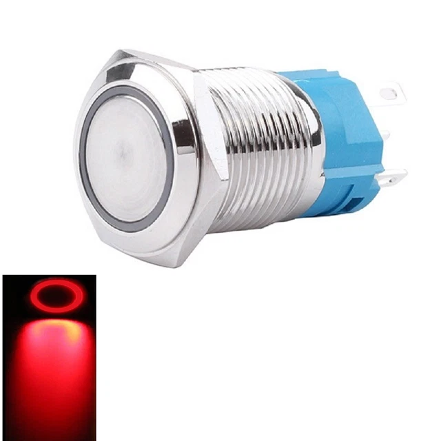 Interrupteur à bouton-poussoir en acier inoxydable 36 V résistant au vandalism