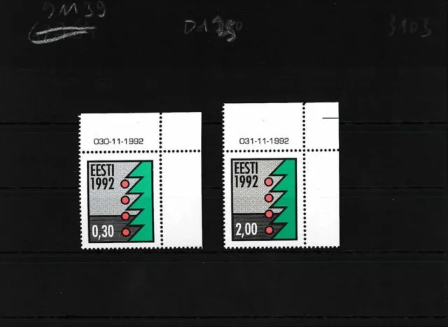 Estonia 195y-196y (complete issue) floureszierendes Paper unmounted mint / never