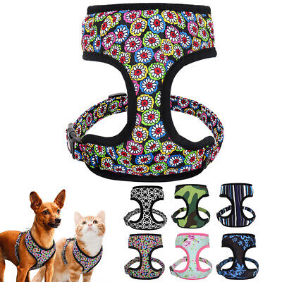 Dog Puppy Harness Pet Adjustable Breathable Air Mesh Padded Walking Vest S-XL
