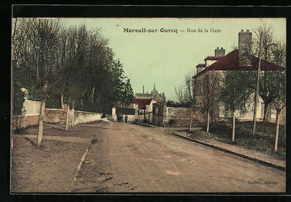 CPA Mareuil-sur-Ourcq, Rue de la Gare