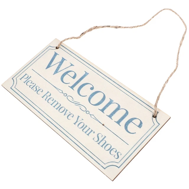 Cartello In Legno Con Furetti Per Parete - 35x17,5 Cm - Divertente Decorazione Di Benvenuto Per Casa, Portico E Porta D'Ingresso - 2