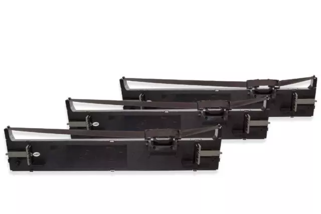 3x Farbband für Epson S015610 Schwarz