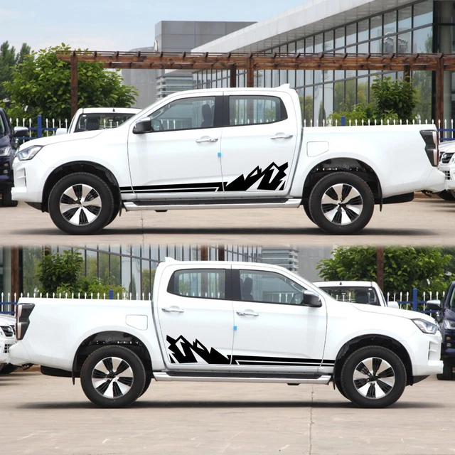 2Pcs Long Racing Stripes Vinyl Decal Sticker Graphics Car Side Body Accessories