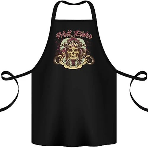 Hell Riders Motorcycle Motorbike Biker Cotton Apron 100% Organic