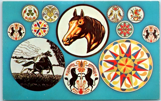 Postcard - Hex Signs from The Hex Barn Intercourse, Penna