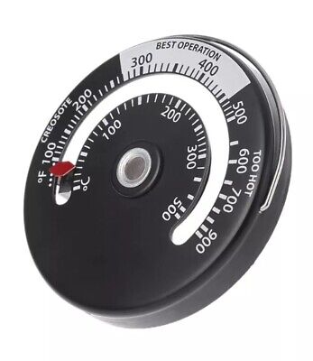 CANNA Magnetico Stufa Canna Fumaria Termometro Legno Log Burner Temp-Monitor Nuovo UK 