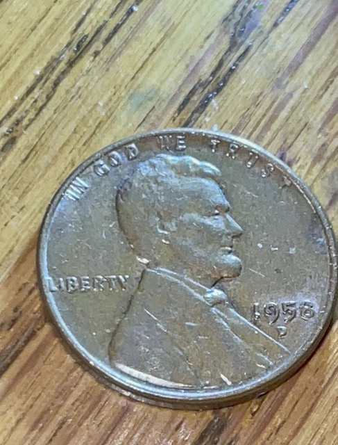 1958 D Lincoln Wheat  (Very Rare) Penny Collectible Mint Error DDO Cent