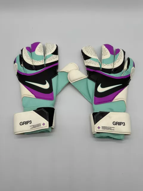 Nike Goalkeeper GK Grip 3 Football Soccer Gloves Size 8 FB2998-010 NWT