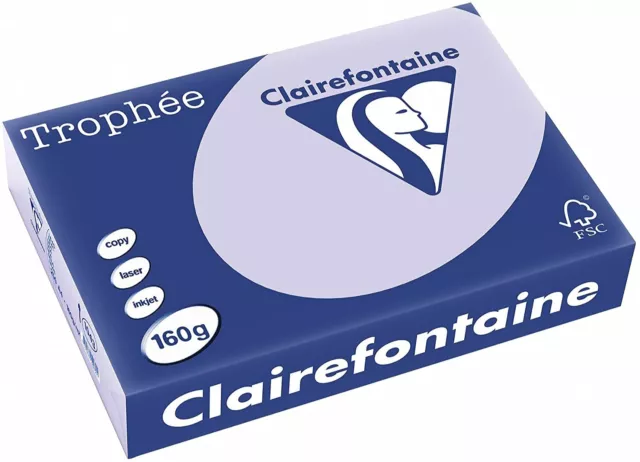 Clairefontaine Trophee 1043C farbiges Papier Lila 250 Blatt 160g A4 Druckerpapie